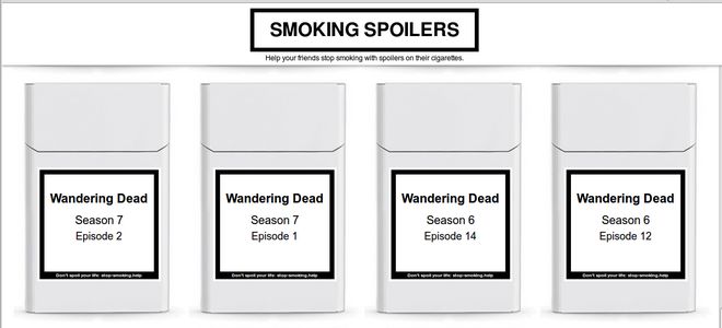 En esta campaña, peor que fumar tabaco es fumar spoilers