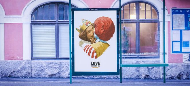 Burger King celebra el amor y le da un beso a McDonald’s