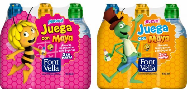 La nueva colección de botellas de Font Vella Kids luce a la Abeja Maya como protagonista