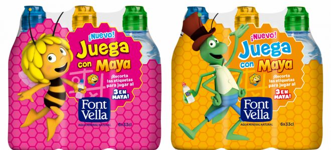 La nueva colección de botellas de Font Vella Kids luce a la Abeja Maya como protagonista