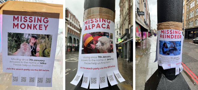 ‘Missing Animals’, la nueva maniobra global de marketing de guerrilla de WEROAD